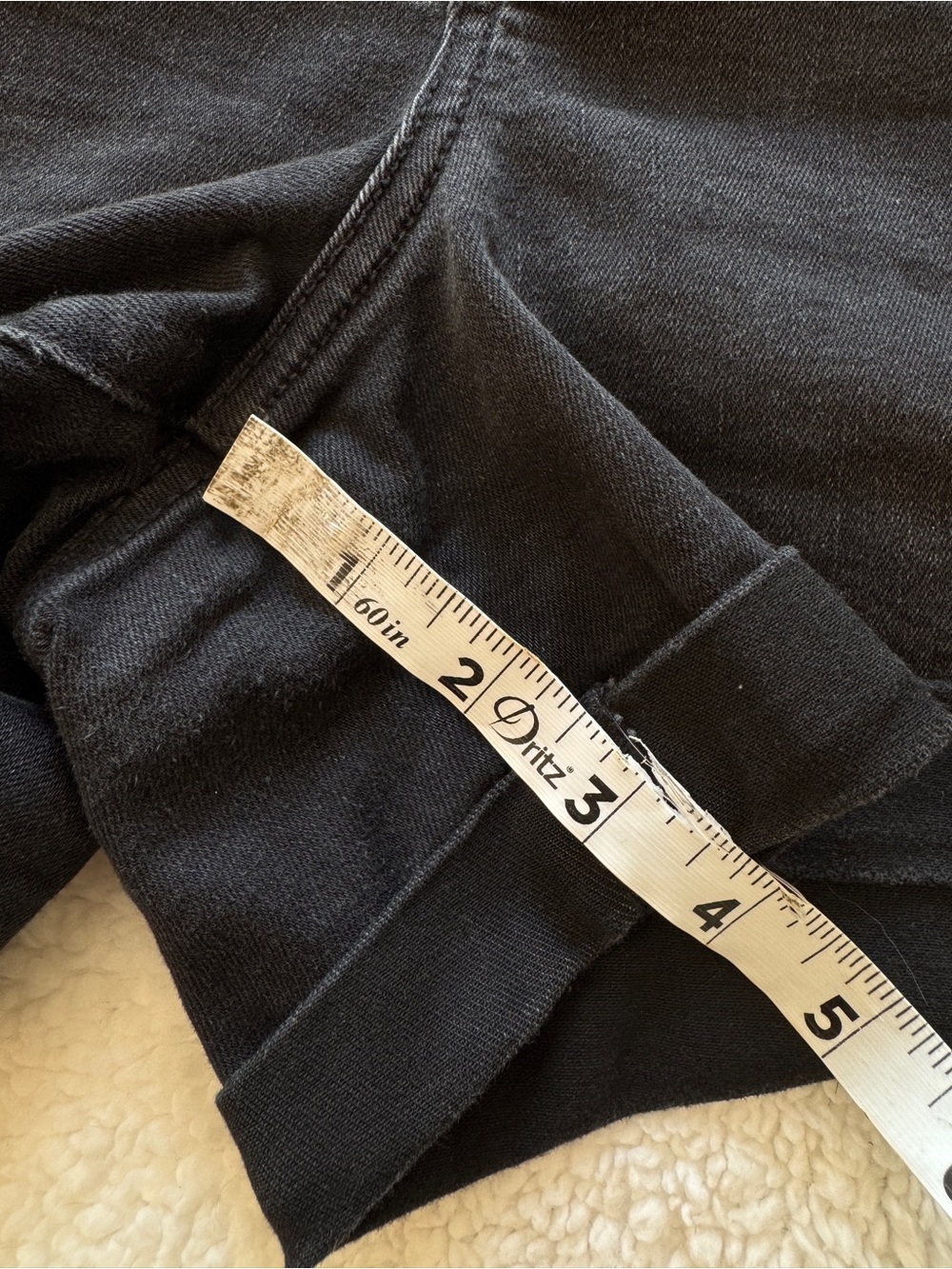 American Eagle Outfitters Black High-Rise Button-Front Jean Shorts, stretch 18 - Picture 6 of 10